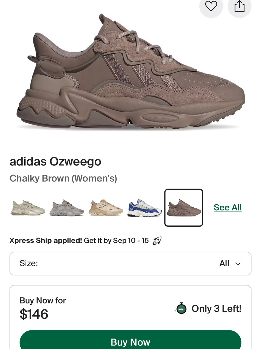 adidas Originals womens Ozweego 9.5
